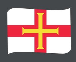 Guernsey Flag National Europe Emblem Symbol Icon Vector Illustration Abstract Design Element