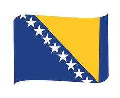 bosnia y herzegovina bandera nacional europa emblema símbolo icono vector ilustración diseño abstracto elemento