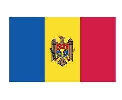 Moldova Flag National Europe Emblem Symbol Icon Vector Illustration Abstract Design Element