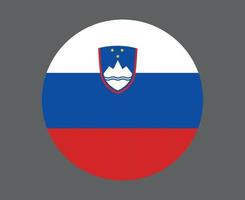 Slovenia Flag National Europe Emblem Icon Vector Illustration Abstract Design Element