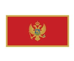 montenegro bandera nacional europa emblema símbolo icono vector ilustración diseño abstracto elemento