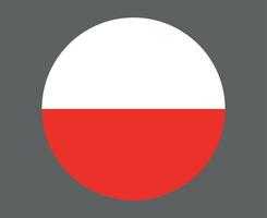 Poland Flag National Europe Emblem Icon Vector Illustration Abstract Design Element