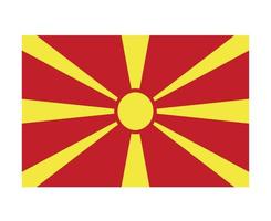 Macedonia Flag National Europe Emblem Symbol Icon Vector Illustration Abstract Design Element