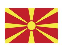 Macedonia Flag National Europe Emblem Symbol Icon Vector Illustration Abstract Design Element