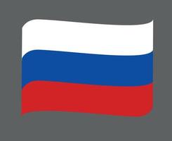 rusia bandera nacional europa emblema cinta icono vector ilustración diseño abstracto elemento