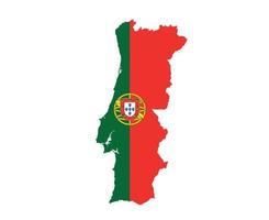 Portugal Flag National Europe Emblem Map Icon Vector Illustration Abstract Design Element