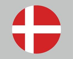 Danemark Flag National Europe Emblem Icon Vector Illustration Abstract Design Element