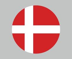Danemark Flag National Europe Emblem Icon Vector Illustration Abstract Design Element