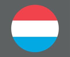 Luxembourg Flag National Europe Emblem Icon Vector Illustration Abstract Design Element