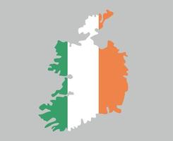 Irlanda bandera nacional europa emblema mapa icono vector ilustración diseño abstracto elemento
