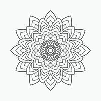 Mandala decoration element line art vector. Kids coloring page design. Indian style mandala ornament vector. Doodle mandala line art design for kids coloring pages. Circular mandala pattern vector. vector