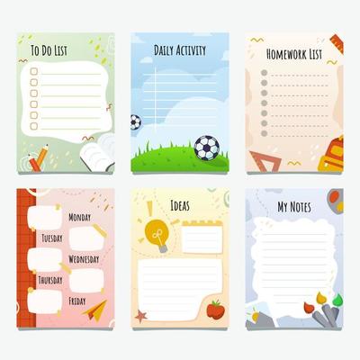 School Journal Templates Set