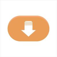 Illustration vector design of download button template.