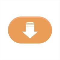 Illustration vector design of download button template.