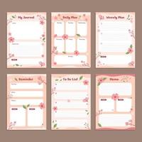 Journal Template of Element Spring Pages vector