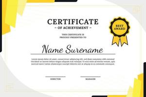 Certificate of achievement vector