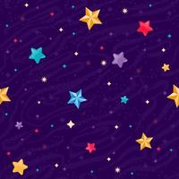 Colorful Stars Pattern Seamless Background vector