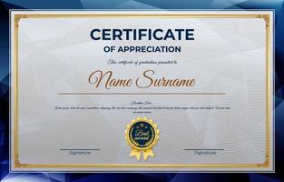 Modern Certificate Template of Seminar vector