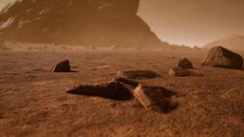 Fantastic martian landscape in rusty orange shades photo