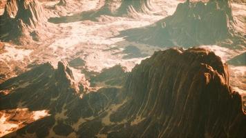 An aerial drone shot of the red rocks canyon photo