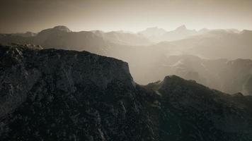 Dramatic sky over steps in a mountain. photo