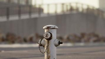 Rusty Fire Hydrant at sunny day photo