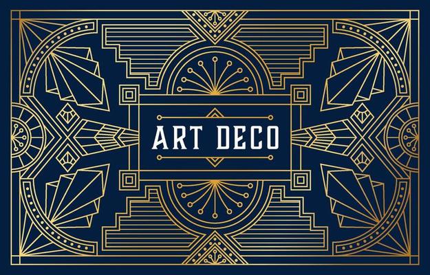 Art Deco Style Background Template