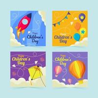 Happy Children's Day Social Media Post vector