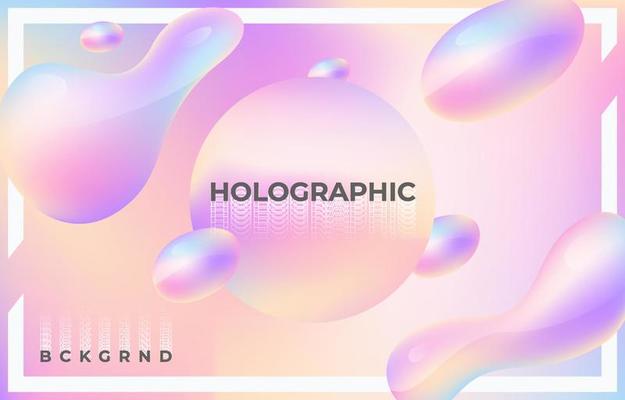 3d Fluid Shape Holographic Background