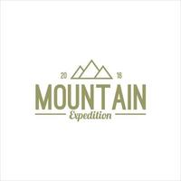 diseño de camping y aventura en la naturaleza de montaña vector