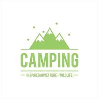 diseño de camping y aventura en la naturaleza de montaña vector