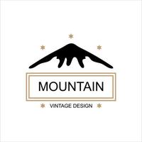 logotipo de empresa sobre paisaje de montaña vector