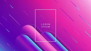 Colorful landing page abstract geometric shape and dynamic background on gradient colour. vector