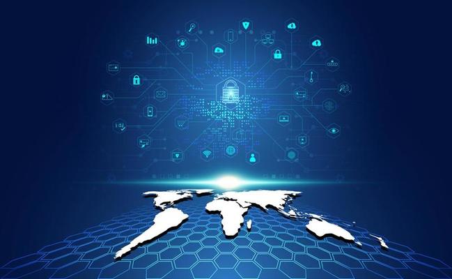 abstract padlock cyber security with map and icons concept Protection of information in the online world, cyber personal information, internet, preventing internet theft