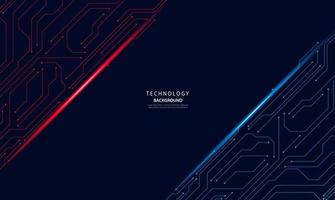 Abstract technology computing concept working data of Artificial intelligence and futuristic digital for future on dark blue background. vector