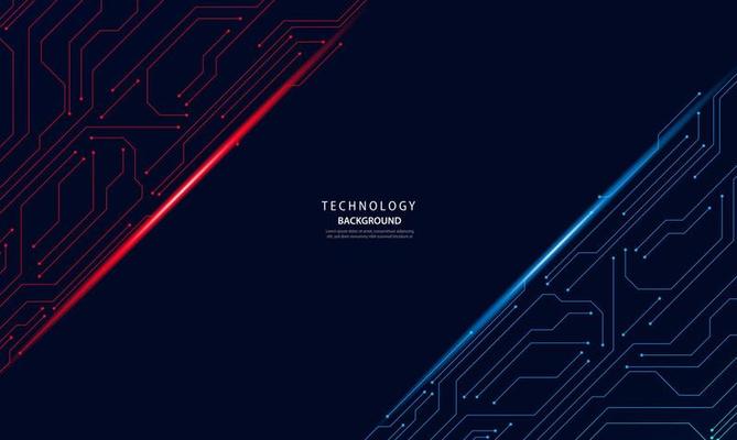 Abstract technology computing concept working data of Artificial intelligence and futuristic digital for future on dark blue background.