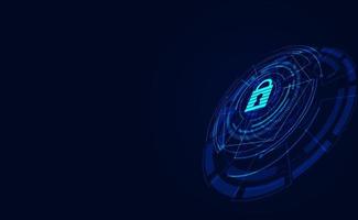 Abstract padlock network cyber security connection information personal data concept Protect data in the system From data theft,Protect personal information,Protecting large networks. vector