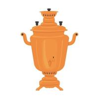 Samovar ruso tradicional, ilustración vectorial. vector