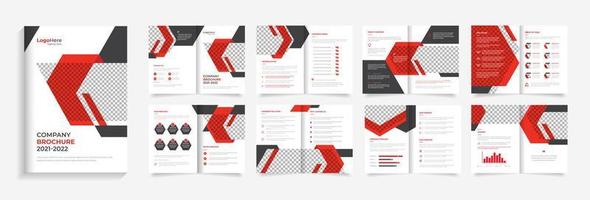 Abstract Corporate brochure design template, business profile modern layout vector