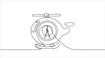 Helicopter alarm clock vector