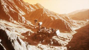 Curiosity Mars Rover exploring the surface of red planet photo