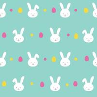 Bunnies and Eggs Seamless Print Pattern vector