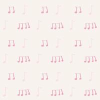 Musical notes repeat pattern Print vector