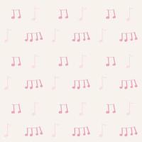 Musical notes repeat pattern Print vector