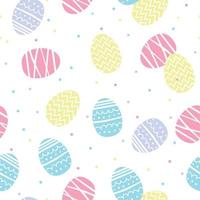 Pastel Easter Eggs seamless repeat pattern vector