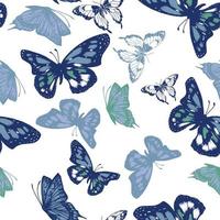 Butterflies seamless repeat pattern Print vector