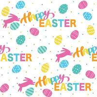 Colourful Happy Easter Seamless Print Pattern vector