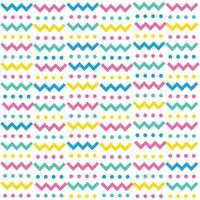 Colourful zig zig and dot Abstract print vector