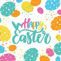 Colourful Happy Easter Text Print vector