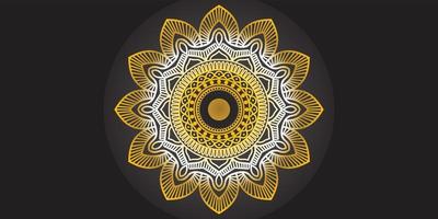 Luxury Golden Floral Mandala Background Design vector